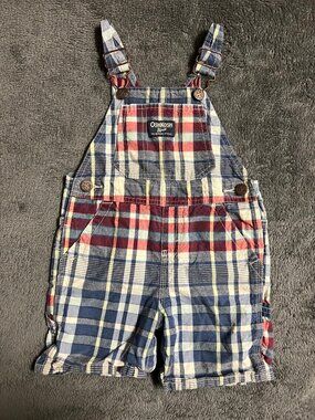 OshKosh B'gosh Plaid Kids Overalls (24 Months)